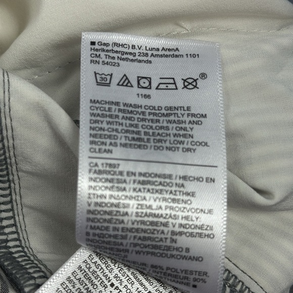 Athleta Brooklyn Textured 16" Skirt Skort Gray White Stripe Size 8 Activewear - Picture 8 of 8